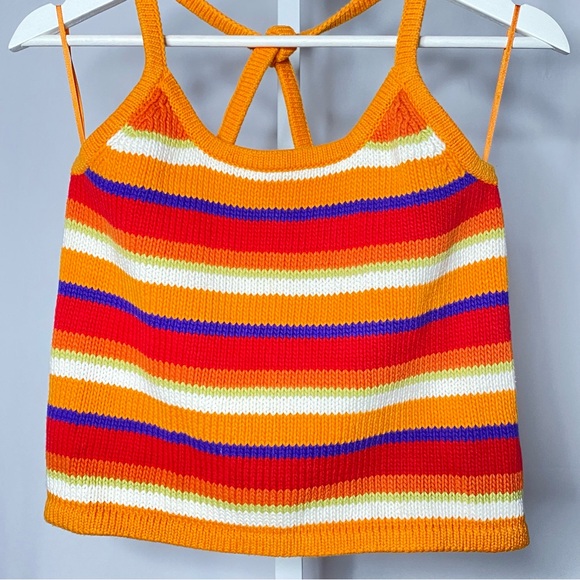 Jones New York Sport Women's Striped Knit Halter Tank Top — LP - Picture 2 of 5
